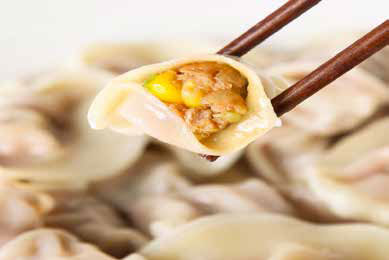 玉米蒸餃